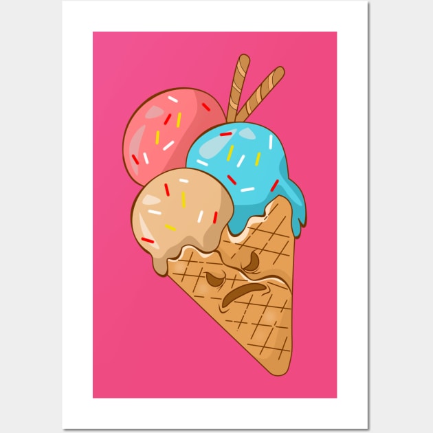 Cookie Monster Ice Cream Wall Art by MariRiUA